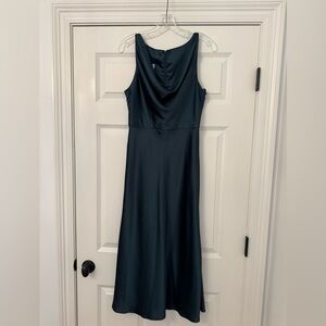 Elegant Teal Sleeveless Dress
